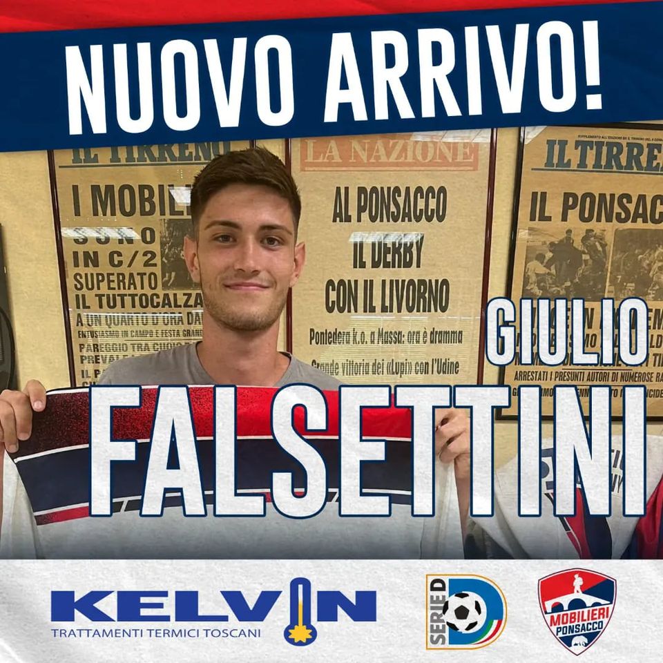 Serie D, Mobilieri Ponsacco ufficiale il portiere Falsettini