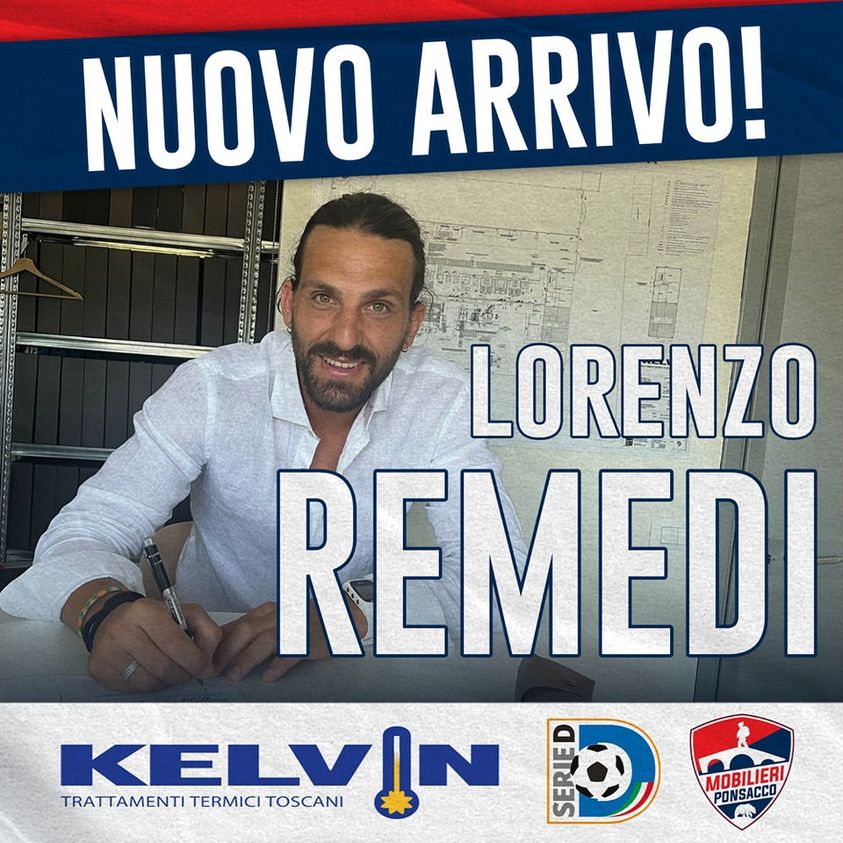 Serie D, Mobilieri Ponsacco con Remedi un super centrocampo