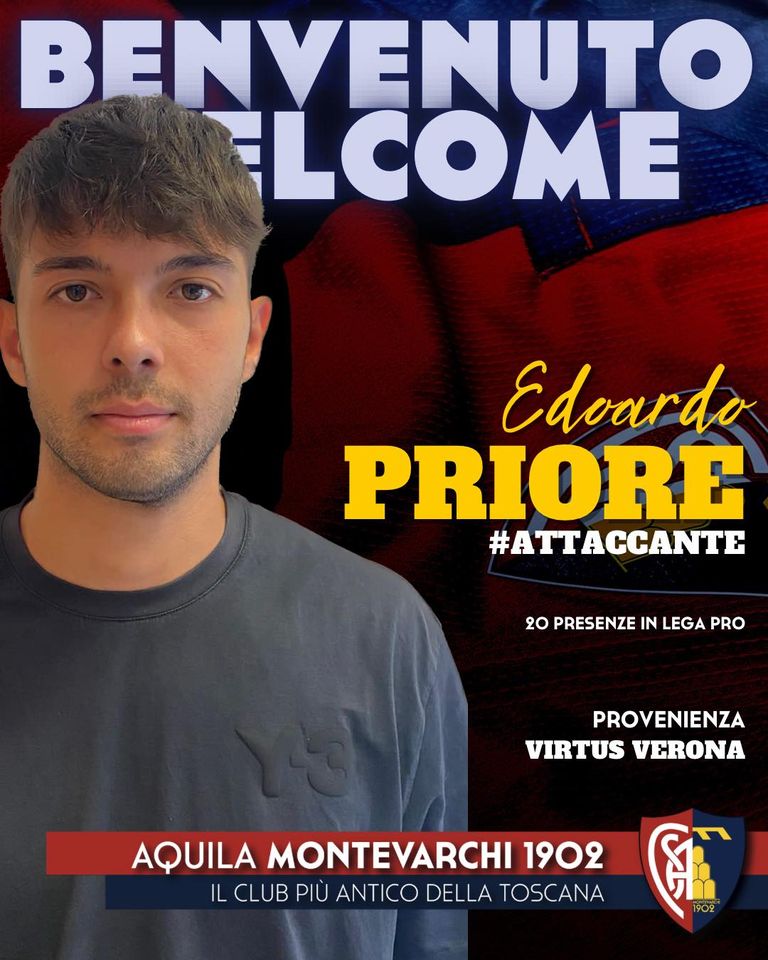 Serie D, Montevarchi arriva l’attaccante Priore